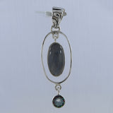 925 Silver Larimar Gemstone Pendant