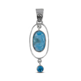 925 Silver Larimar Gemstone Pendant