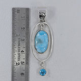 925 Silver Larimar Gemstone Pendant