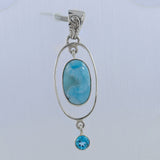 925 Silver Larimar Gemstone Pendant