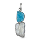 Larimar & Pearl 925 Silver Pendant