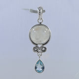 Rainbow Moonstone 925 Sterling Silver Pendant