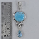 Rainbow Moonstone Silver Pendant