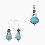 925 Sterling Silver Mexican Turquoise Jewelry Sets