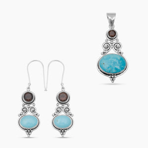 925 Sterling Silver Mexican Turquoise Jewelry Sets