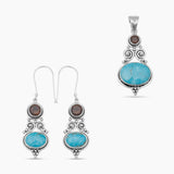 925 Sterling Silver Mexican Turquoise Jewelry Sets