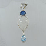 Rainbow Moonstone 925 Silver Pendant