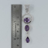 925 Sterling Silver Iolite Pendant