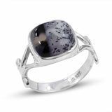 Rainbow Moonstone Silver Ring