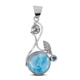 925 Sterling Silver  Larimar Pendant