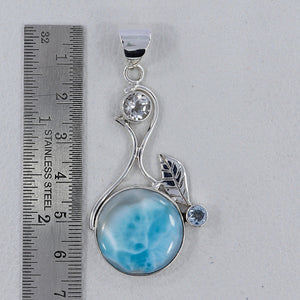 925 Sterling Silver Larimar Pendants