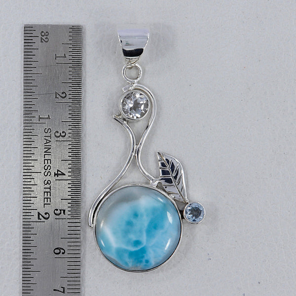 925 Sterling Silver Larimar Pendants