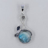 925 Sterling Silver  Larimar Pendant