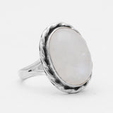 925 Sterling Silver Rainbow Moonstone Rings