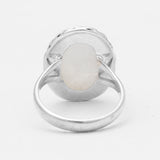 925 Sterling Silver Rainbow Moonstone Rings