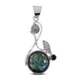 925 Sterling Silver  Larimar Pendant