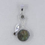 925 Sterling Silver  Larimar Pendant