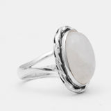 925 Sterling Silver Rainbow Moonstone Rings