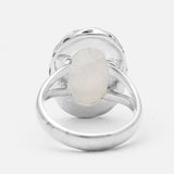 925 Sterling Silver Rainbow Moonstone Rings