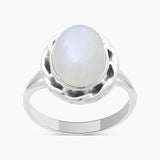 925 Sterling Silver Rainbow Moonstone Rings