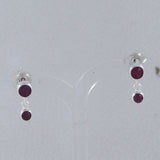 Rainbow Moonstone Silver Earrings