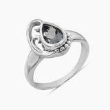 Natural Garnet Silver Rings