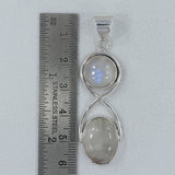 925 Silver Rainbow Moonstone Pendant