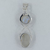 925 Silver Rainbow Moonstone Pendant