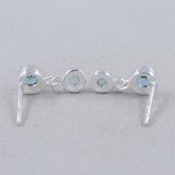 Rainbow Moonstone Silver Earrings