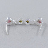 Rainbow Moonstone Silver Earrings