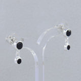 Rainbow Moonstone Silver Earrings