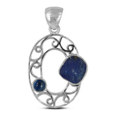 925 Silver Raw Tanzanite Pendant