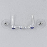 Rainbow Moonstone Silver Earrings