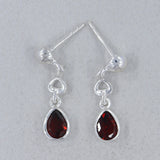 925 Starling Silver Garnet Earrings