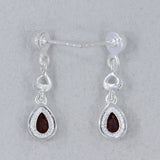 925 Starling Silver Garnet Earrings