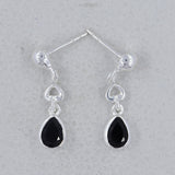 Garnet Silver Earrings