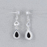 Garnet Silver Earrings