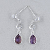 Garnet Silver Earrings