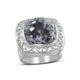 Dendritic Opal Silver Ring