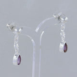 Garnet Silver Earrings