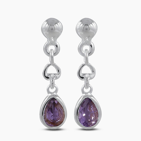 925 Sterling Silver Garnet Earrings