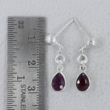 925 Starling Silver Garnet Earrings