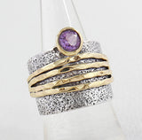 Genuine Citrine Silver Rings