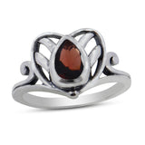 Natural Citrine Silver Ring