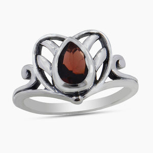 Natural Citrine Silver Ring