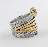 Genuine Citrine Silver Rings