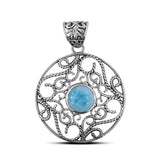 Rainbow Moonstone Silver Pendant