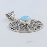 Rainbow Moonstone Silver Pendant