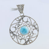 Rainbow Moonstone Silver Pendant