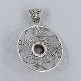 Rainbow Moonstone Silver Pendant